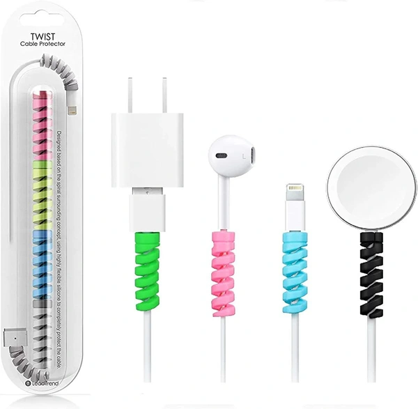 Cable Protector Data Cable Saver Charging Cord Protective Cable Cover - Pack Of 2
