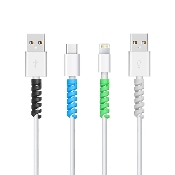 Cable Protector Data Cable Saver Charging Cord Protective Cable Cover - Pack Of 2