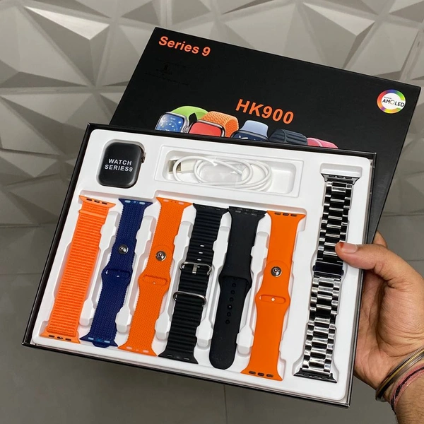 Time In India, Series 9 Hk-900 Combo Offer With 7 In 1 Premium Straps, 2.01 Super Amoled Display