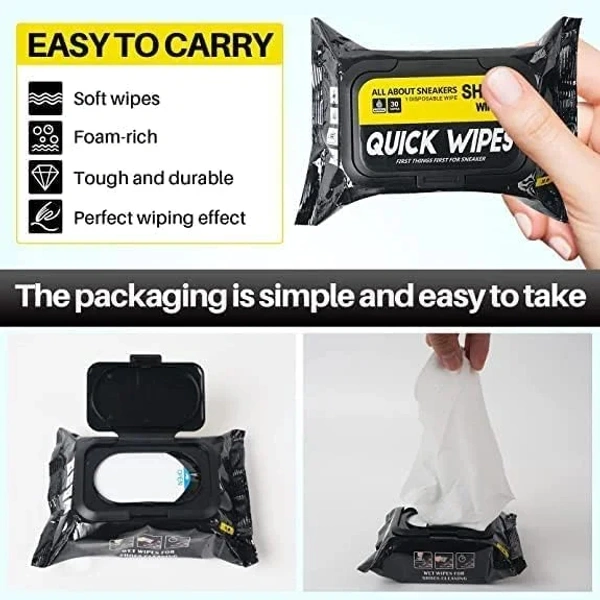 Shoe Cleaner Wipes 80 Pcs Best Quickly Remove Dirt & Stains - These Disposable Shoe Cleaning Wipes