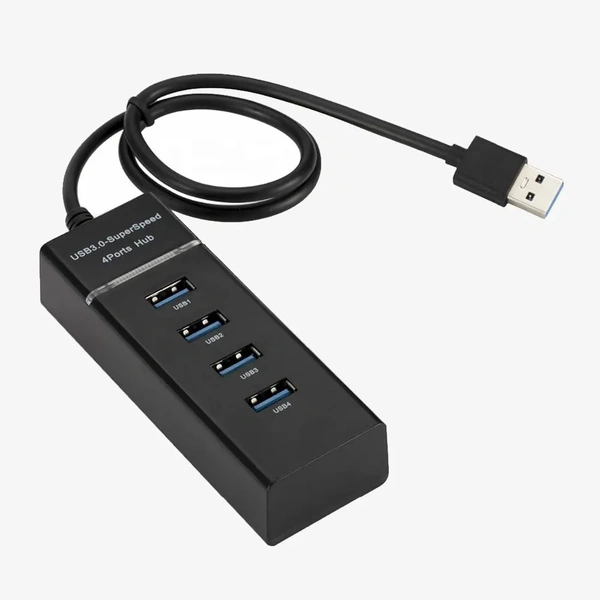 4 Port USB 3.0 Hub with Hi-Speed Data Transfer, LED Indication