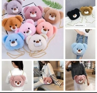 Cute Cartoon Bunny Crossbody Chain Bag for Girls - Bear
