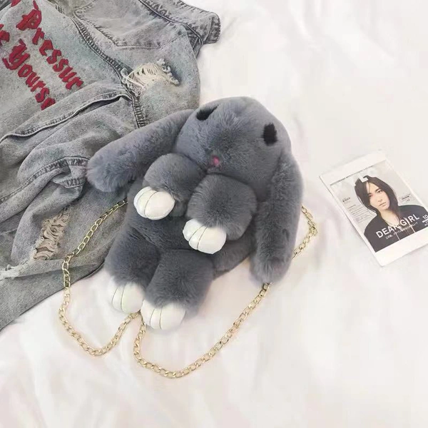 Cute Cartoon Bunny Crossbody Chain Bag for Girls - Rabbit