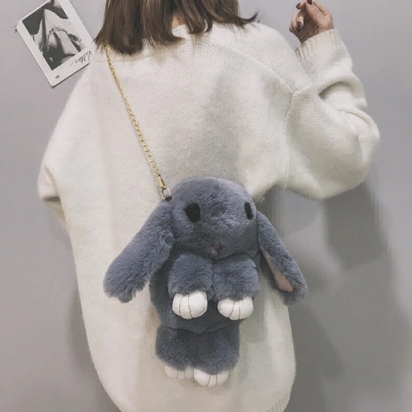 Cute Cartoon Bunny Crossbody Chain Bag for Girls - Rabbit