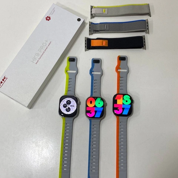 Wearfit HK9 Pro Plus New Version Watch With Amoled display Most Premium Watch With Premium Dual Straps - Yellow