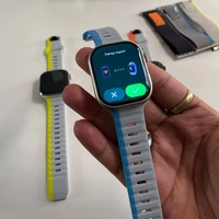 Wearfit HK9 Pro Plus New Version Watch With Amoled display Most Premium Watch With Premium Dual Straps - Yellow