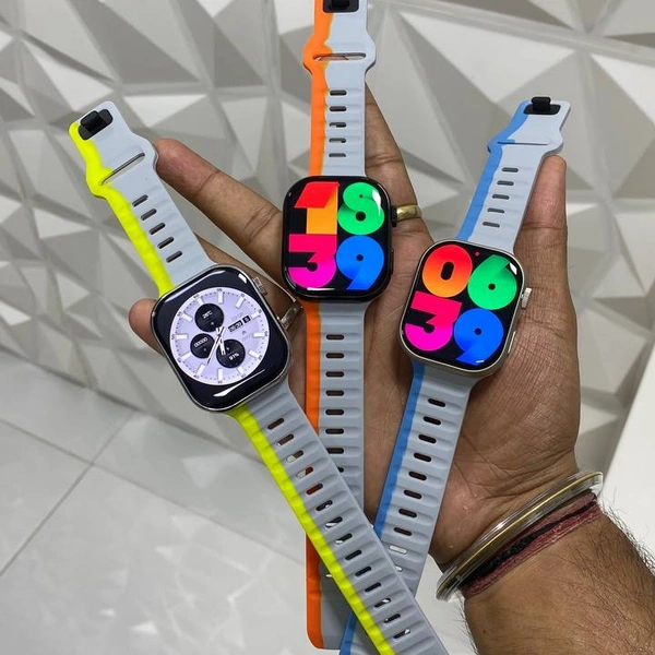 Wearfit HK9 Pro Plus New Version Watch With Amoled display Most Premium Watch With Premium Dual Straps - Orange