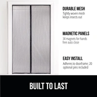 Heavy Duty Mesh Curtain, Magnet Doorway Net, Covers Single, Patio, Sliding Doors, Closure Magnets for Mosquito Pets Kids