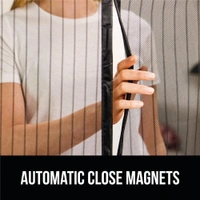 Heavy Duty Mesh Curtain, Magnet Doorway Net, Covers Single, Patio, Sliding Doors, Closure Magnets for Mosquito Pets Kids