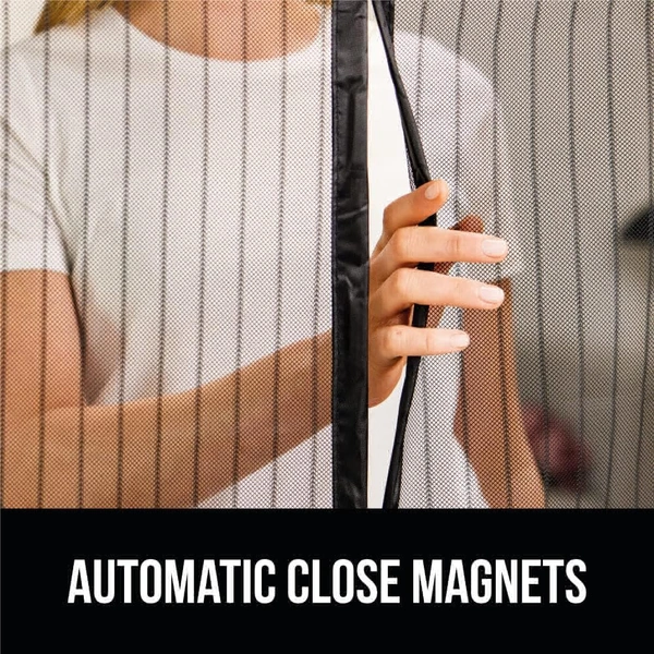 Heavy Duty Mesh Curtain, Magnet Doorway Net, Covers Single, Patio, Sliding Doors, Closure Magnets for Mosquito Pets Kids