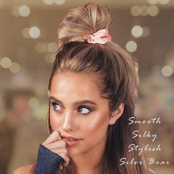 Cute Hair Scrunchies Pack Of 3 Random Print & Color