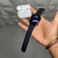 The Most Premium Master Quality Combo Is Back, Amoled Display Ws91 Max Dual Strap With AirPods Pro 2 Premium Quality