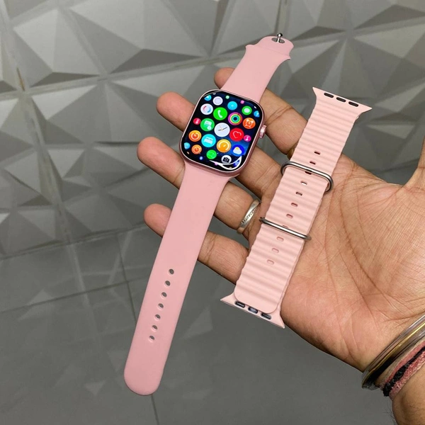 Keqiwear WS 91 Max Multi Function Smartwatch With Dynamic Island Premium Display  - Pink