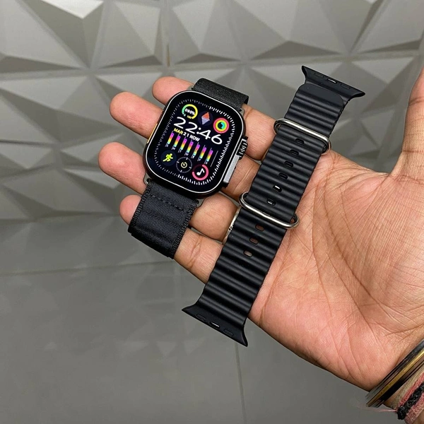 Wearfit Hw9 Ultra Max Flagship Smartwatch | 2.2 Amoled Display With Dual Core Fastest Processor - Black, 1 Month Cybzone Warranty
