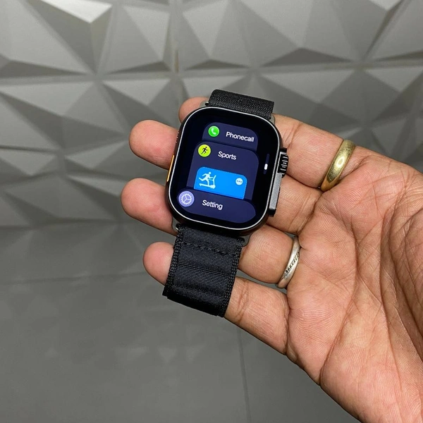 Wearfit Hw9 Ultra Max Flagship Smartwatch | 2.2 Amoled Display With Dual Core Fastest Processor - Black, 1 Month Cybzone Warranty