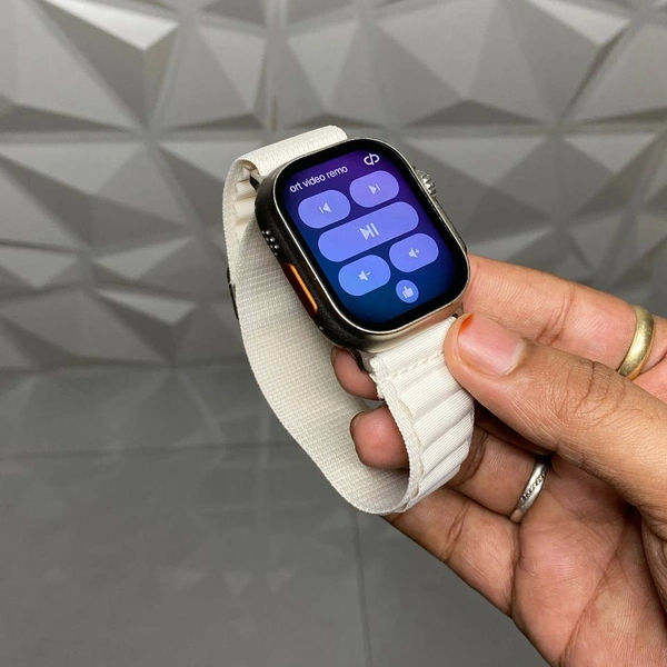 Wearfit Hw9 Ultra Max Flagship Smartwatch | 2.2 Amoled Display With Dual Core Fastest Processor - White, 1 Month Cybzone Warranty