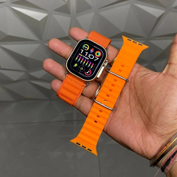 Wearfit Hw9 Ultra Max Flagship Smartwatch | 2.2 Amoled Display With Dual Core Fastest Processor - Orange, 1 Month Cybzone Warranty