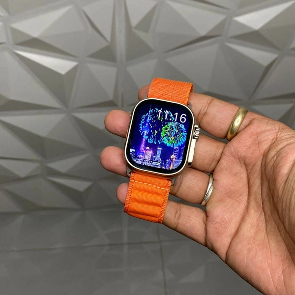 Wearfit Hw9 Ultra Max Flagship Smartwatch | 2.2 Amoled Display With Dual Core Fastest Processor - Orange, 1 Month Cybzone Warranty
