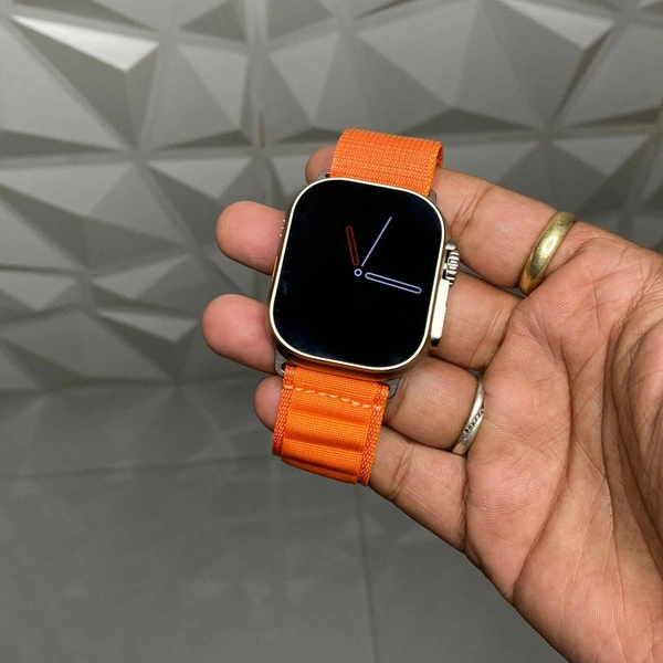 Wearfit Hw9 Ultra Max Flagship Smartwatch | 2.2 Amoled Display With Dual Core Fastest Processor - Orange, 1 Month Cybzone Warranty
