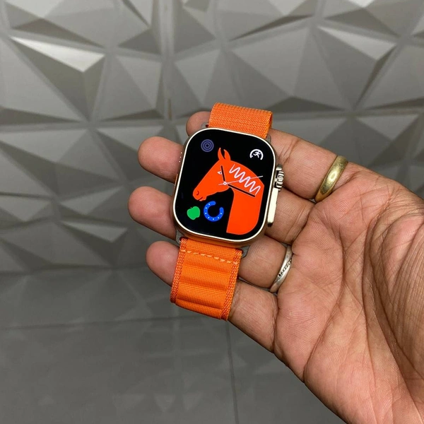 Wearfit Hw9 Ultra Max Flagship Smartwatch | 2.2 Amoled Display With Dual Core Fastest Processor - Orange, 1 Month Cybzone Warranty