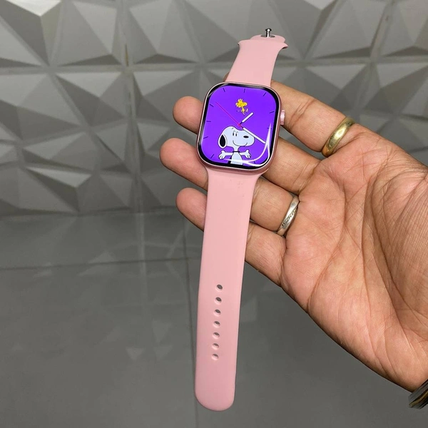 The Most Premium Master Quality Ws91 Multi Function Premium Smartwatch With Dynamic Island - Pink