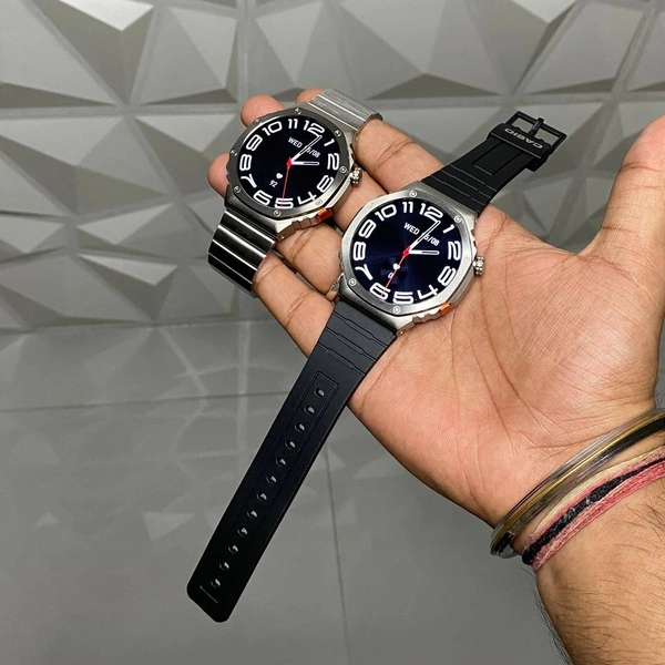Metal Quality Smartwatch With On/Off Logo, New Always On Display, 17+ Inbuilt Watch, 2/3 Days Battery Backup - Silver