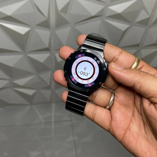 Metal Quality Smartwatch With On/Off Logo, New Always On Display, 17+ Inbuilt Watch, 2/3 Days Battery Backup - Black