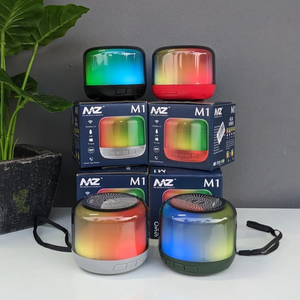 MZ M10 Portable Bluetooth Speaker Dynamic Thunder Sound With Rgb Light 5 W Bluetooth Speaker Multicolor, Stereo Channel - Green
