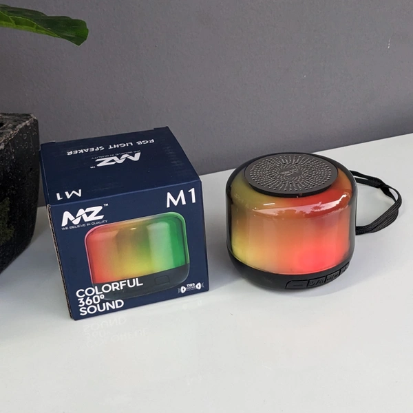 MZ M10 Portable Bluetooth Speaker Dynamic Thunder Sound With Rgb Light 5 W Bluetooth Speaker Multicolor, Stereo Channel - Black