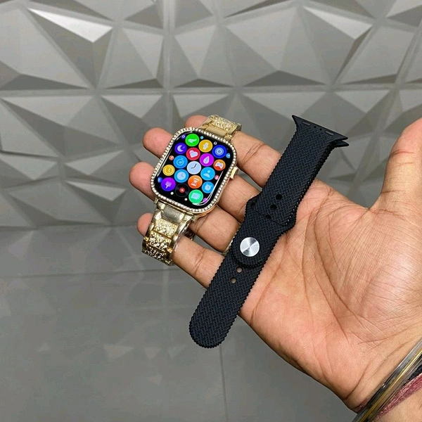 Hk16 Series 9 Plus Watch With Amoled Display, Most Premium Watch With Premium Dual Straps