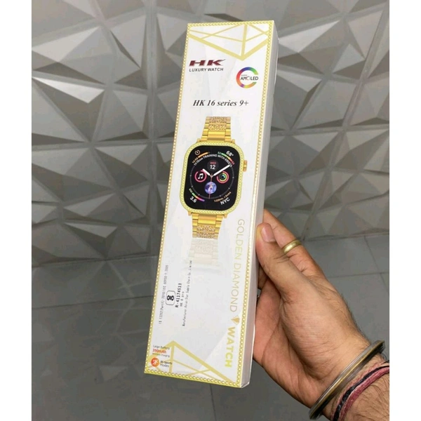Hk16 Series 9 Plus Watch With Amoled Display, Most Premium Watch With Premium Dual Straps
