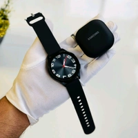 Budget Combo Offer, Galaxy Watch 6 And Galaxy Buds 2 Pro | Super Quality, Bluetooth Calling - Black