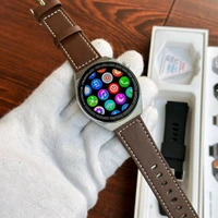 Wearfit DT3 Pro Porsche Design Premium Smartwatch With Dual Brown And Gray Strap