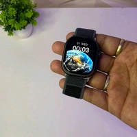 Series 8 Ultra 3d Curved Display With Dual Strap In Box, Always On Display, All 3 a Working, 1:1 Original Packing - Black