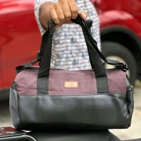 New retro small round bucket bag men and women casual trend single backpack pu leather shoulder messenger bag - SRB1