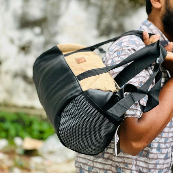 New retro small round bucket bag men and women casual trend single backpack pu leather shoulder messenger bag - SRB2