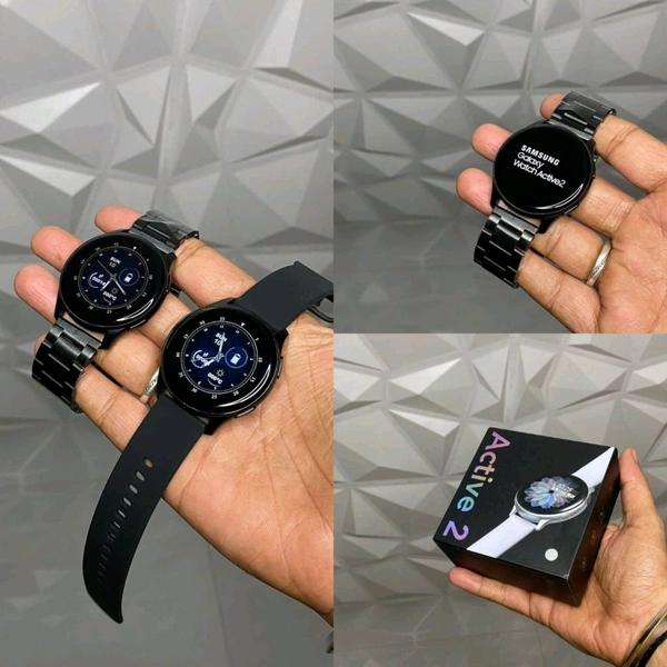 Smartwatch Active 2 With Metal And Silicon Strap, Bluetooth Calling Support With On/Off Logo - Black