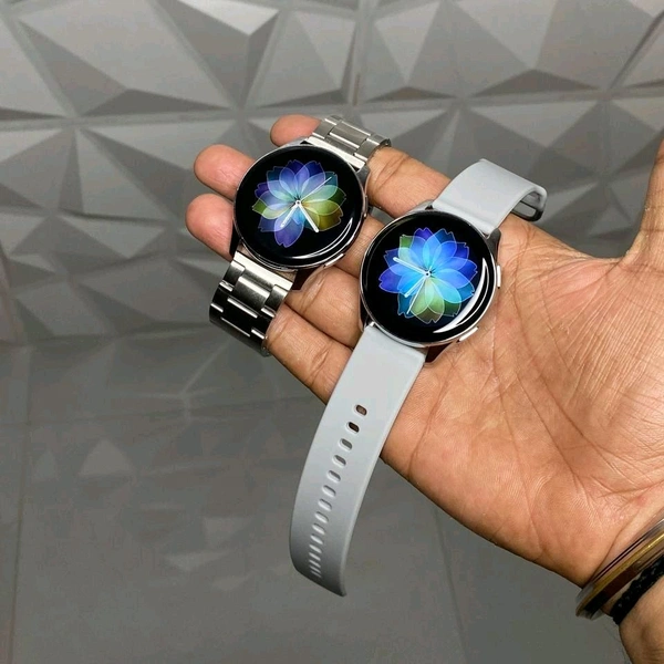 Smartwatch Active 2 With Metal And Silicon Strap, Bluetooth Calling Support With On/Off Logo - Silver