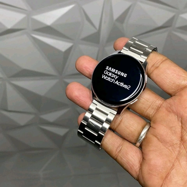 Smartwatch Active 2 With Metal And Silicon Strap, Bluetooth Calling Support With On/Off Logo - Silver