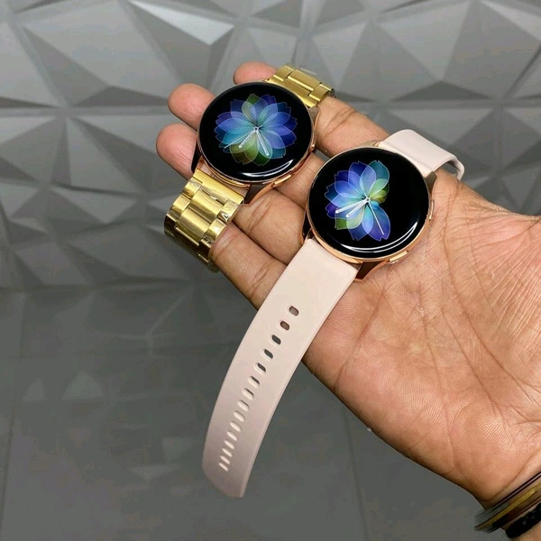 Smartwatch Active 2 With Metal And Silicon Strap, Bluetooth Calling Support With On/Off Logo - Gold