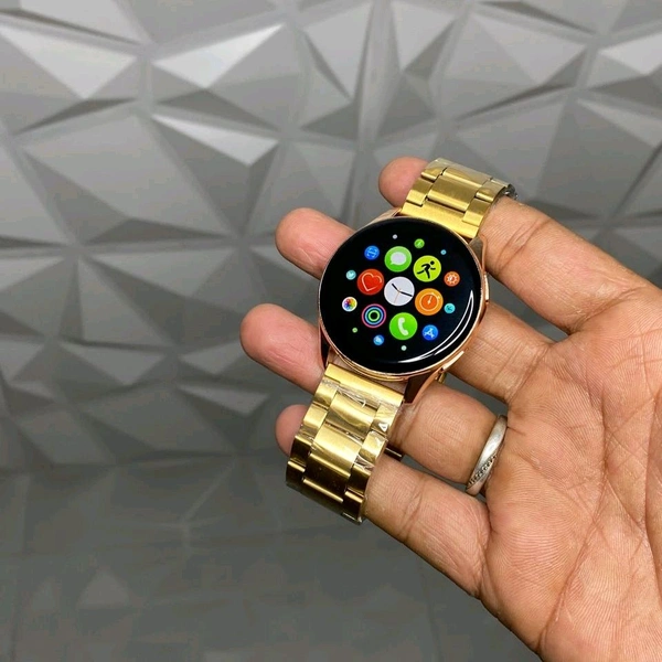 Smartwatch Active 2 With Metal And Silicon Strap, Bluetooth Calling Support With On/Off Logo - Gold