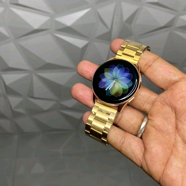 Smartwatch Active 2 With Metal And Silicon Strap, Bluetooth Calling Support With On/Off Logo - Gold
