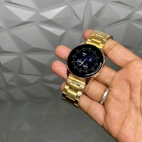 Smartwatch Active 2 With Metal And Silicon Strap, Bluetooth Calling Support With On/Off Logo - Gold