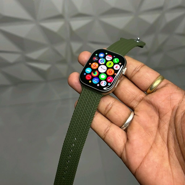 Wearfit Hk9 Pro Max Plus Super Amoled Display Smartwatch with ChatGPT-Powered | 5.3 Bluetooth Calling Smartwatch | Always On Display | 90 Hz Refresh Rate | AI Health & Fitness Tracker | Compass - Green, 1 Month Cybzone Warranty