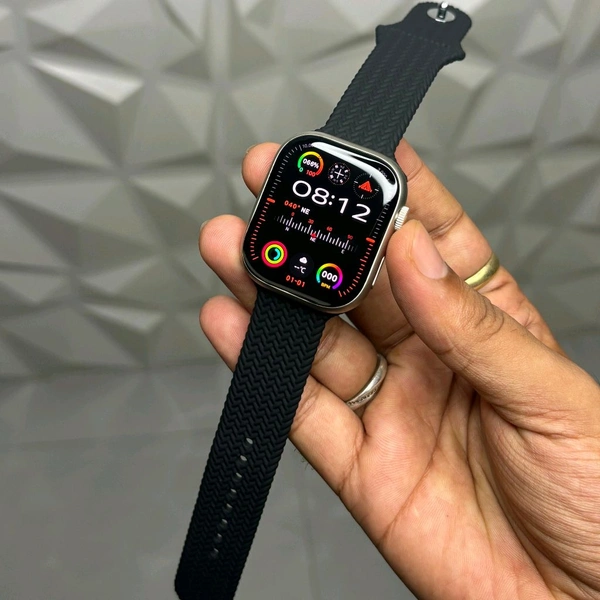 Wearfit Hk9 Pro Max Plus Super Amoled Display Smartwatch with ChatGPT-Powered | 5.3 Bluetooth Calling Smartwatch | Always On Display | 90 Hz Refresh Rate | AI Health & Fitness Tracker | Compass - Silver, 1 Month Cybzone Warranty