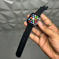 Wearfit Hk9 Pro Max Plus Super Amoled Display Smartwatch with ChatGPT-Powered | 5.3 Bluetooth Calling Smartwatch | Always On Display | 90 Hz Refresh Rate | AI Health & Fitness Tracker | Compass - Silver, 1 Month Cybzone Warranty