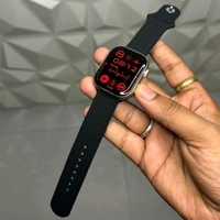 Wearfit Hk9 Pro Max Plus Super Amoled Display Smartwatch with ChatGPT-Powered | 5.3 Bluetooth Calling Smartwatch | Always On Display | 90 Hz Refresh Rate | AI Health & Fitness Tracker | Compass - Silver, 1 Month Cybzone Warranty