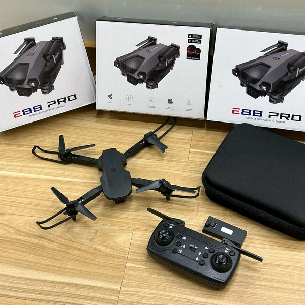 Foldable Toy Drone with HQ WiFi Camera Remote Control E88 Model 