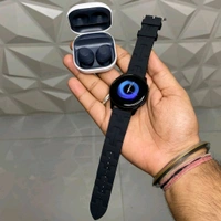 Most Awaited Budget Combo | Royal Combo Offer, Active 2 Smartwatch And Galaxy Buds Fe Super Quality - Black