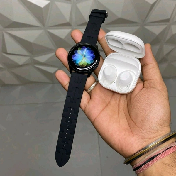 Most Awaited Budget Combo | Royal Combo Offer, Active 2 Smartwatch And Galaxy Buds Fe Super Quality - White